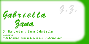 gabriella zana business card